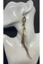 Meat Made Coconat Pearl Mother of Pearl Stone Single Feather Earrings