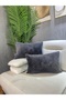 Plush Rabbit Rabbit Throw Pillow Case Rectangular - Anthracite