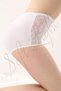 Lace Gathering Women's Panties High Waist Cotton Black and White Panties 5-Piece Panties - 4