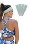 Hair Band 4-Piece Sports Women Men Cotton Fitness Tennis Gym Makeup Pilates Hairband Set Mint Green