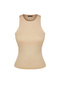 Taş Pamuklu Halter Yaka Fitted/Vücuda Oturan Esnek Örme Atlet TWOSS23AL00069 - 6