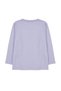 Lilac Female Child Flower Patterned Crew Neck Cotton Knitted T-Shirt Tkdaw25Ts00010 - 3