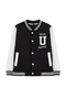 Black Boy Back Printed Bomber Knitted Jacket Tkdaw25Ce00005 - 5