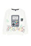 Ecru*002 Boys Seasonal-Thin Gamer Patterned Knitted Sweatshirt Tkdaw25Sw00007 - 2