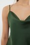 Khaki Woven Strap Degaje Collar Satin Blouse Twoss19Bb0161 - 4