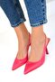 Fuchsia Satin Classic Women's Heeled Shoes - 19403 - 5