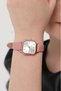 Perseph Rose Case Pink Leather Cord Women's Wristwatch - 4