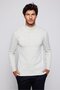 Men's Slim Fit Slim Fit Half Turtleneck Solid Gray Knitwear Sweater