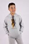 ROBOTIC BEAR PRINT DETAILED HOODED KANGAROO POCKET BOTTOM TOP BOY Tracksuit SET - 3
