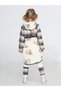 Plaid Printed Hoodie Girls' Dress + Leggings Set - 3