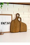 2-Piece Wooden Serving and Cutting Board, Decorative Oak Wood - 4
