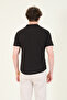 Black Men's Shirt - Collar Buttoned, Textured Combed Cotton - 5
