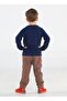 Coffee Lettered Dino Jogger Pants + Tshirt Tracksuit Set Bn-043-Bella Notte - 2