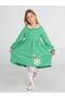 Snowflake Green Baby Collar Girl's Dress