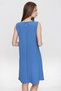 Women's Indiggo Blue Loose-Fitting A-Line Sleeveless Midi Dress / Short Sleeveless / Summer Dress 2887180 - 4