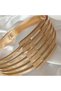 Rib Patterned Steel Bracelet
