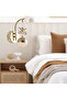 TT099-SR TT - Lighting Bulk Stoned Yellow LED Sconce with 3 Color Modules - 3