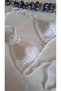 White Flower Rose Detail Hand-knitted Bikini Top - Summer Summer Blouse Bustier - 4