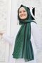نموذج شال شيفون مخطط منقوش 72*180 سم كاكي