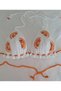 Orange and White Orange Figured Bikini Top - Hand-knitted Bustier - 5