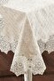 Velvet Luxury Tablecloth Set Lacy Laced 25 Pieces Date Cream - 3