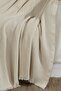 Vera Ecru Single Sofa Armchair Cover Shawl 150 x 200 cm TV Blanket Throw Cotton - 2