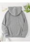 Children's Cartoon Dinosaur Printed Oversize Winter 3 Thread 100% Cotton Hooded Sweatshirt - 2