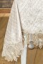 Velvet Tablecloth Set Lacy Laced Grand Cream - 3