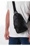 Men's Black Genuine Leather Bodybag Cross Chest Bag - 2
