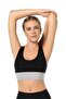 Black Gray High Support Back Detailed Covered Sports Bra - 2