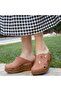 Orthopedic Wedge Heeled Leather Slippers 11407 - 3