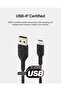 BoostCharge Braided USB-C to USB-A Charging Cable for iPhone, Galaxy, Pixel, iPad, MacBook, 2m,Black - 3