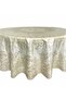 Fabric Look Lacy Erasable Round PVC Oilcloth Tablecloth 152 Cm