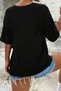 Women's Printed Oversized Crew Neck t-shirt - 2