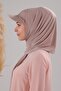 Women's Hijab with Hat, Practical Bonnet, Ready-To-Wear Shawl, Milk Coffee Color - 3