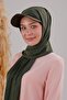 Women's Hijab with Hat, Practical Bonnet, Ready-To-Wear Shawl, Khaki