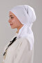 Women's Modest Scarf Bonnet Inner Headscarf Bun Hair Clip Set White - 5