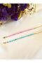 Natural Stone Cylinder Bracelet (Pink)