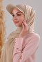 Women's Hijab with Hat, Practical Bonnet, Ready-To-Wear Shawl, Cream - 2