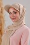 Women's Hijab with Hat, Practical Bonnet, Ready-To-Wear Shawl, Cream
