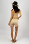100% Cotton Women's Corduroy Striped Slim Shorts Beige - 5