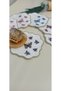 Cocktail Coffee Side Colored Butterfly Patterned Embroidery Presentation Napkin Set of 6