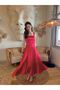 Red Satin Aura Dress - 7