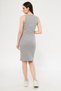 Ribbed Camisole Above Knee Halter Neck Sleeveless Women's Dress - 6
