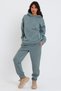 Women's Three Thread Fleece Oversize Tracksuit Set with Elastic Waist and Legs - 5