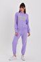 Women's Quilted Embroidered Knitted Tracksuit Set with Elastic Legs - 5