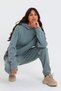 Women's Three Thread Fleece Oversize Tracksuit Set with Elastic Waist and Legs - 7