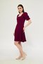 Women's Watermelon Sleeve Pleated Dress - 5