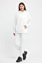 Women's Three Thread Fleece Oversize Tracksuit Set with Elastic Waist and Legs - 2