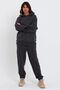 Women's Three Thread Fleece Oversize Tracksuit Set with Elastic Waist and Legs - 7